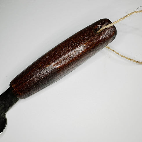 Hand Forged Steel Garden Trowel with Brown Handle